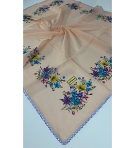 Eripek Oyalı Organik Pamuklu Yazma 0606131 (Somon)