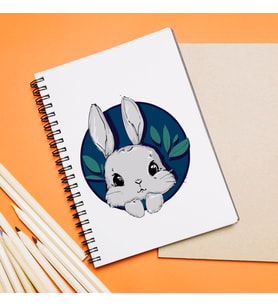 Tavşan Tasarımlı Defter