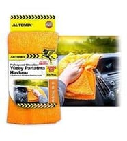 Automix Oto Ev Pürüzsüz Mikrofiber Yüzey Parlatma Bezi 50X50 (Turuncu)