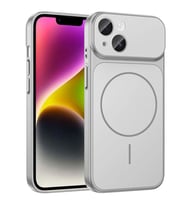 ?Phone 15 ile Uyumlu 17 Pro G�r�n�ml� Magsafe Destekli Kablosuz ?arj �zellikli Kamera Lens Korumal? ??k Metal G�r�n�ml� Telefon K?l?f?