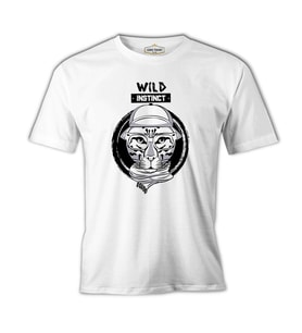 Wild Instinct - Kaplan Beyaz Erkek Tshirt