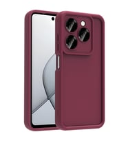 Tecno Spark 20 Pro 5G Kılıf Kamera Korumalı Kalın Kenarlı Viera Silikon Case (Mürdüm)