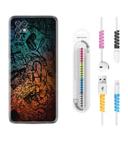 INFINIX Note 11 Pro Note 10 Hot 9 Play Kılıf Kablo Koruma Spiral Silikon İşaretler Tuval 1716