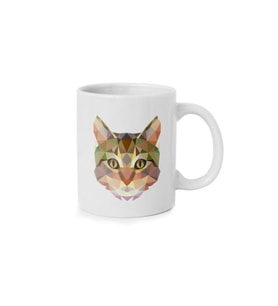 Kedi Logolu Baskılı Kupa