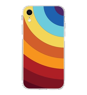 Apple iPhone XR Uyumlu Kamera Korumalı Tıpalı Kapak Renk Cümbüşü Tasarımlı Şeffaf Kılıf