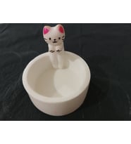 Zeylinart Üşüyen Kedi Mumluk (Siyah)