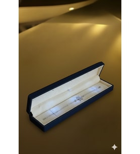 (PREMİUM IŞIKLI KUTULU) 925 Ayar Gümüş beyaz taşlı Lotus Çiçeği Kadın Bileklik (Beyaz-Rodyum)