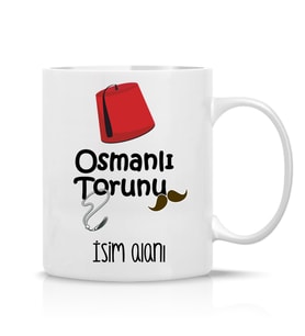 Kişiye özel Osmanlı Torunu Tasarım Hediye Çay Kahve Kupa Bardak- Hediye