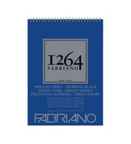 Fabriano 1264 Drawing Black Çok Amaçlı Siyah Defter 200 gr A5 20 yp Üstten Spiralli 