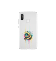 Xiaomi Mi 8 ile uyumlu Splash arı tasarımlı şeffaf silikon kılıf