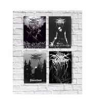 Darkthrone Poster Müzik Konsept Dekor Yazılı Tablo 4'lü set Tablo (19x28 cm)