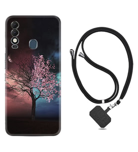 Tecno Spark 8T Kılıf Resimli Boyun Askılı İpli Desenli Silikon Series Heaven Tree 1859