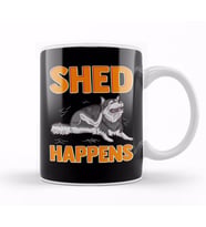 Cute & Funny Shed Happens Siberian Husky Puppy Pun Kupa Bardak Porselen