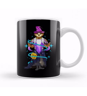 Sloth Magician Majestic Halloween Slothing Wizard Kupa Bardak Porselen