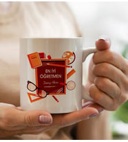 BK Gift Kişiye Özel Öğretmenler Günü Tasarımlı Beyaz Kupa Bardak - 1, Öğretmene Hediye, Öğretmenler Günü