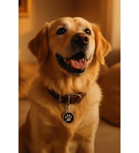 Kedi Köpek İsimlik Metal Pet Kimlik Rozeti İsim Telefon Yazılabilir Dayanıklı Suya Dayanıklı Tasmaya Uygun Evcil Hayvan Künyesi (Siyah Pati)