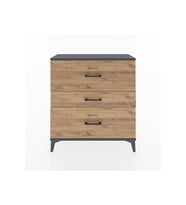 Arges Şifonyer 3 Çekmeceli 88x30x96 Antrasit-Çam