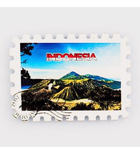 Endonezya Agung Yanardağı Pul Magnet (Karışık)