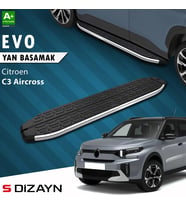 S-Dizayn Citroen C3 Aircross 2 Evo Krom Yan Basamak 183 Cm 2024 Üzeri A+ Kalite