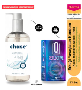 Chase 2'li Avantaj Paketi - Chase A Plus 250ml Ultra Yoğun Kayganlaştırıcı Jel ve 6'lı Özel Dokulu Kontrol Serisi