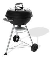 Weber Compact Kettle Kömür Barbekü (2026 Versiyonu), 47 Cm Pişirme Yüzeyi, Tekerlekli Tripod Standı,