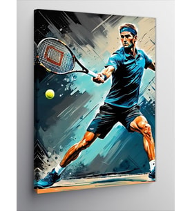 Kanvas Tablo Tenis Temalı