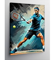 Kanvas Tablo Tenis Temalı