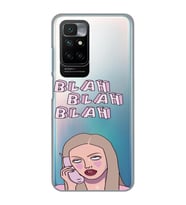 Redmi 10 2022 Uyumlu Blah Blah Blah Mean Girls Desenli Şeffaf Telefon Kılıfı
