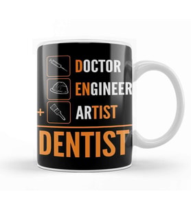 Doctor Engineer Artist Dentist 04 Kupa Bardak Porselen