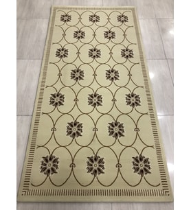 Saray Halı Tifanny 10545 R 100X200 Kahve Krem Yolluk 2 Metre !