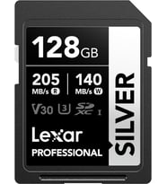 Lexar 128GB Silver Plus SD UhsI V30 U3 205MB/S Hafıza Kartı