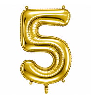 5 Rakam Folyo Balon Altın Rengi (76 cm)