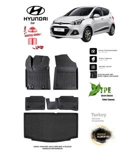 Hyundai İ10 2013 Araca Özel 3D Paspas Ve 3D Bagaj Havuzu