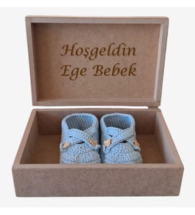 Organic Bonny Baby  Yeni Doğan Hediyelik El Yapımı Organik Pamuk Bebek Patiği  Yenidoğan Hastane Çıkışı (0-6 Ay) Krem , Ekru, Beyaz, Mavi , Pembe