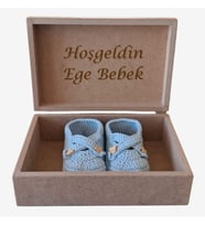 Organic Bonny Baby  Yeni Doğan Hediyelik El Yapımı Organik Pamuk Bebek Patiği  Yenidoğan Hastane Çıkışı (0-6 Ay) Krem , Ekru, Beyaz, Mavi , Pembe (Bebe Mavisi)