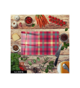 Baskılı Cam Kesme  ve Sunum Tahtası temperli Cam  25x35cm