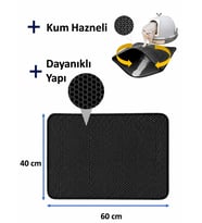 KEDİ TUVALET ÖNÜ PASPASI-SİYAH