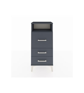 Arges Komodin Tek Raflı 3 Çekmeceli 44x30x96 Antrasit-Antrasit
