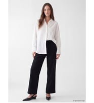 LCW Modest Siyah Beli Lastikli Geniş Paça Kadın Pantolon