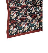 Vav İpek Kadın Micro Twill Sport Desenli Eşarp (Bordo)