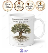 Ağaç Temalı Baskılı Kupa Bardak Doğa Sevgisi Hediye Porselen Mug