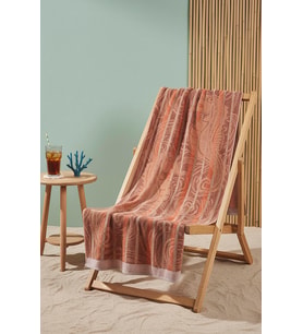 Turuncu Poseidon %100 Pamuklu Plaj Havlusu 70x140 cm