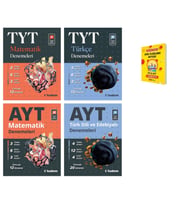 TYT ve AYT Matematik Türkçe ve Edebiyat Denemeleri Eşit Ağırlık 4lü Set