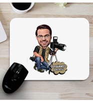Fotoğrafçıya Hediye Tasarımlı Karikatürlü Mouse Pad