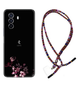 Huawei Nova Y70 Y90 Nova 9 SE  Kılıf Boyun Asklı Rasta Silikon Love 1629