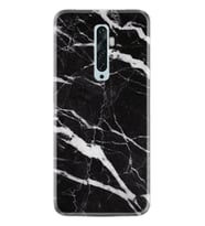 Oppo Reno 2Z 4 Lite 4 Pro 5 6 7 A31 Kılıf Desemli Silikon Siyah Şerit Mermer 1318