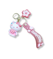 Hello Kitty Turquoise Edition 3D Figürlü Turkuaz Bilek Kayışlı Anahtarlık - 1 ADET