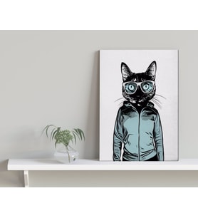 BK Home Cool Cat Tasarımlı Kanvas Tablo-1