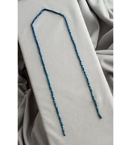 Hematit Doğal Taş Parlak Mavi Özel Kesim 2x2mm Dizi [AA]