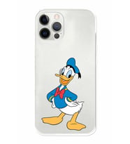 Apple iPhone 12 Pro Uyumlu Kamera Korumalı Tıpalı Kapak Donald Duck TasarımlıŞeffaf Kılıf